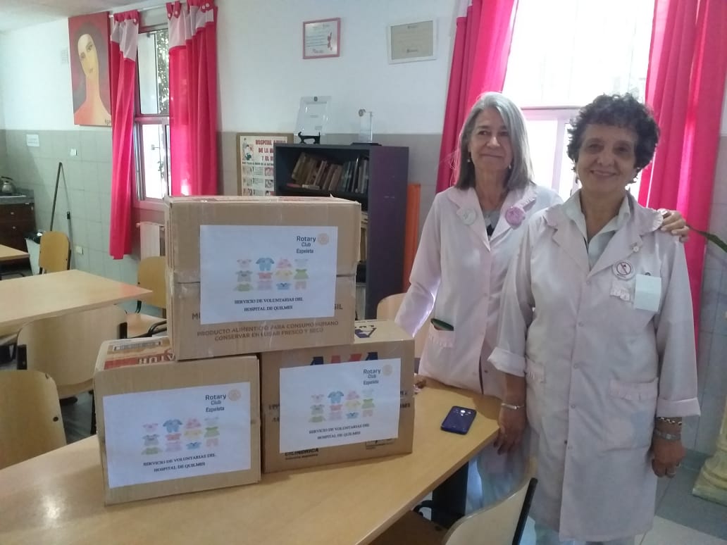 Colaboración con las Damas de Rosa para el servicio de Pediatría