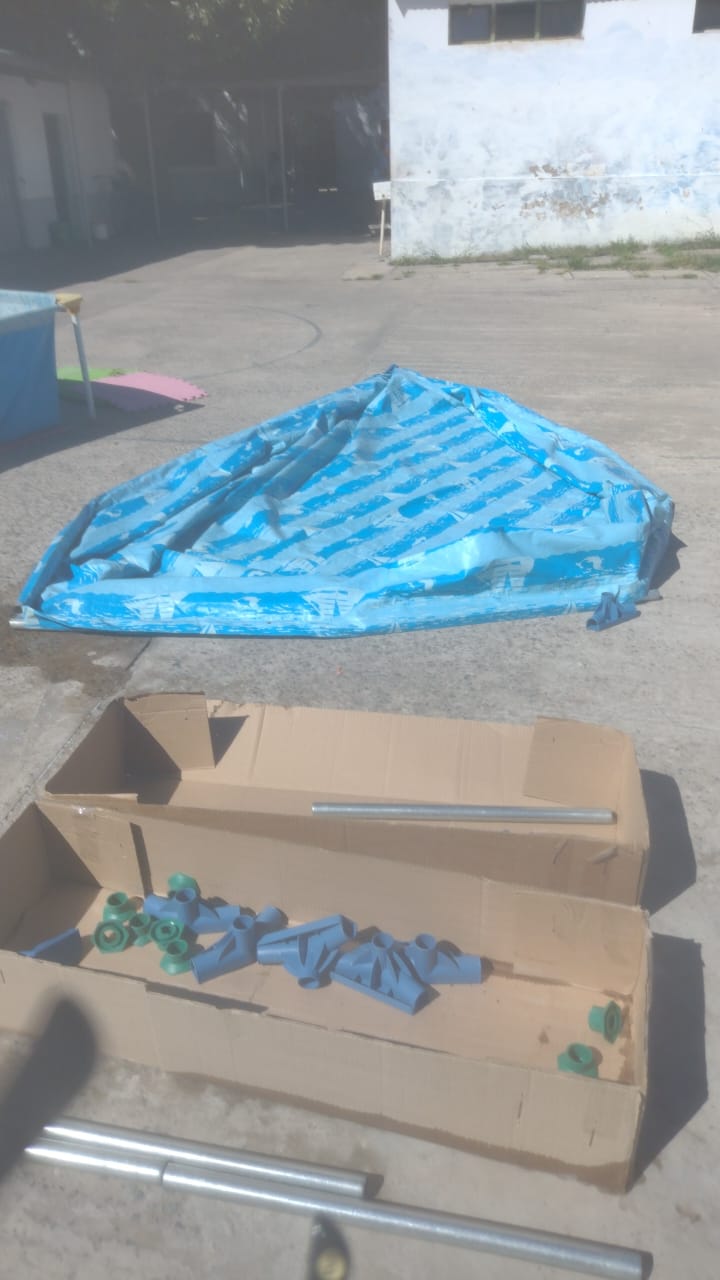 Pileta para la escuela de verano de Parque Pereyra
