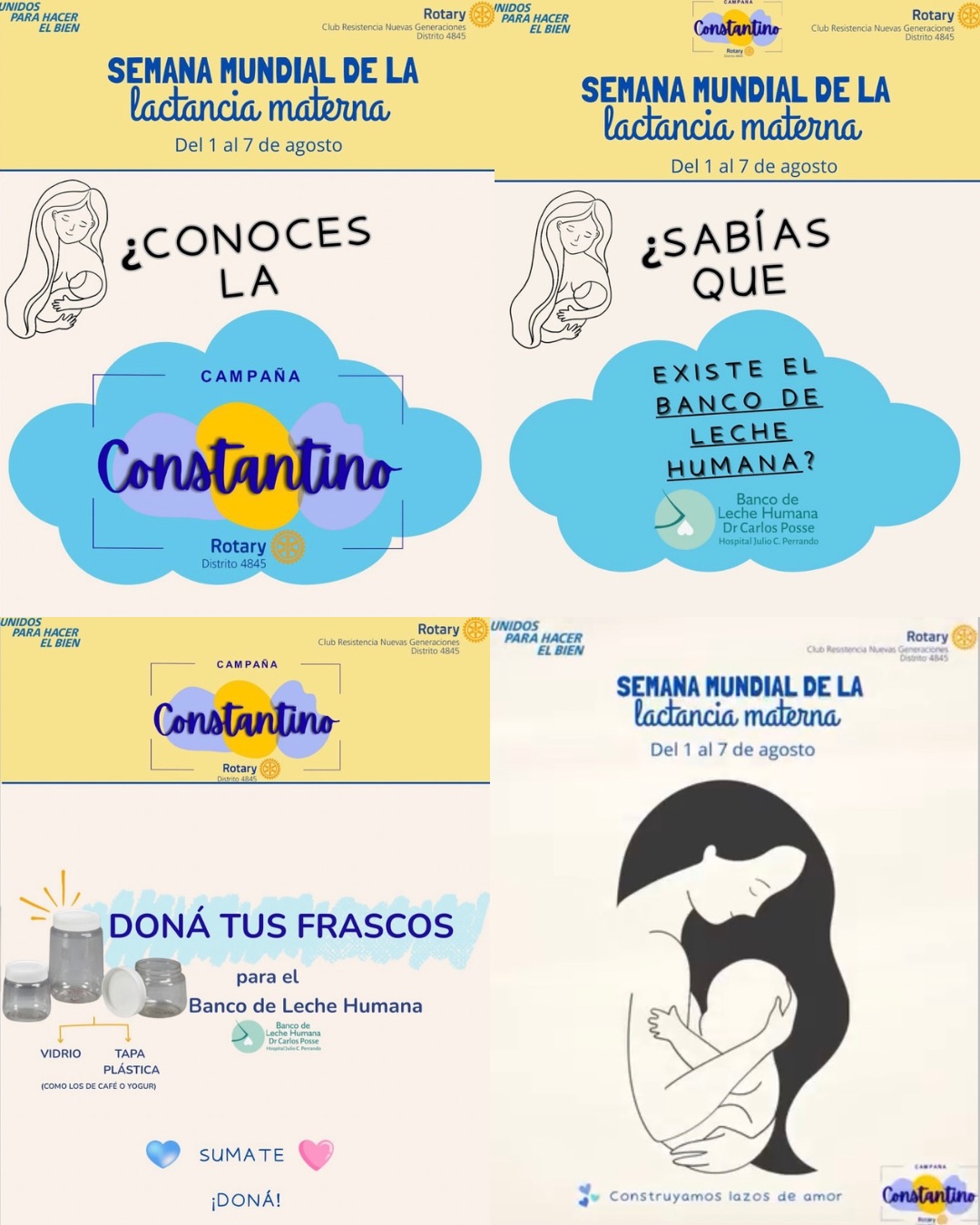 Unidos por la Campaña Constantino para la donación de leche materna