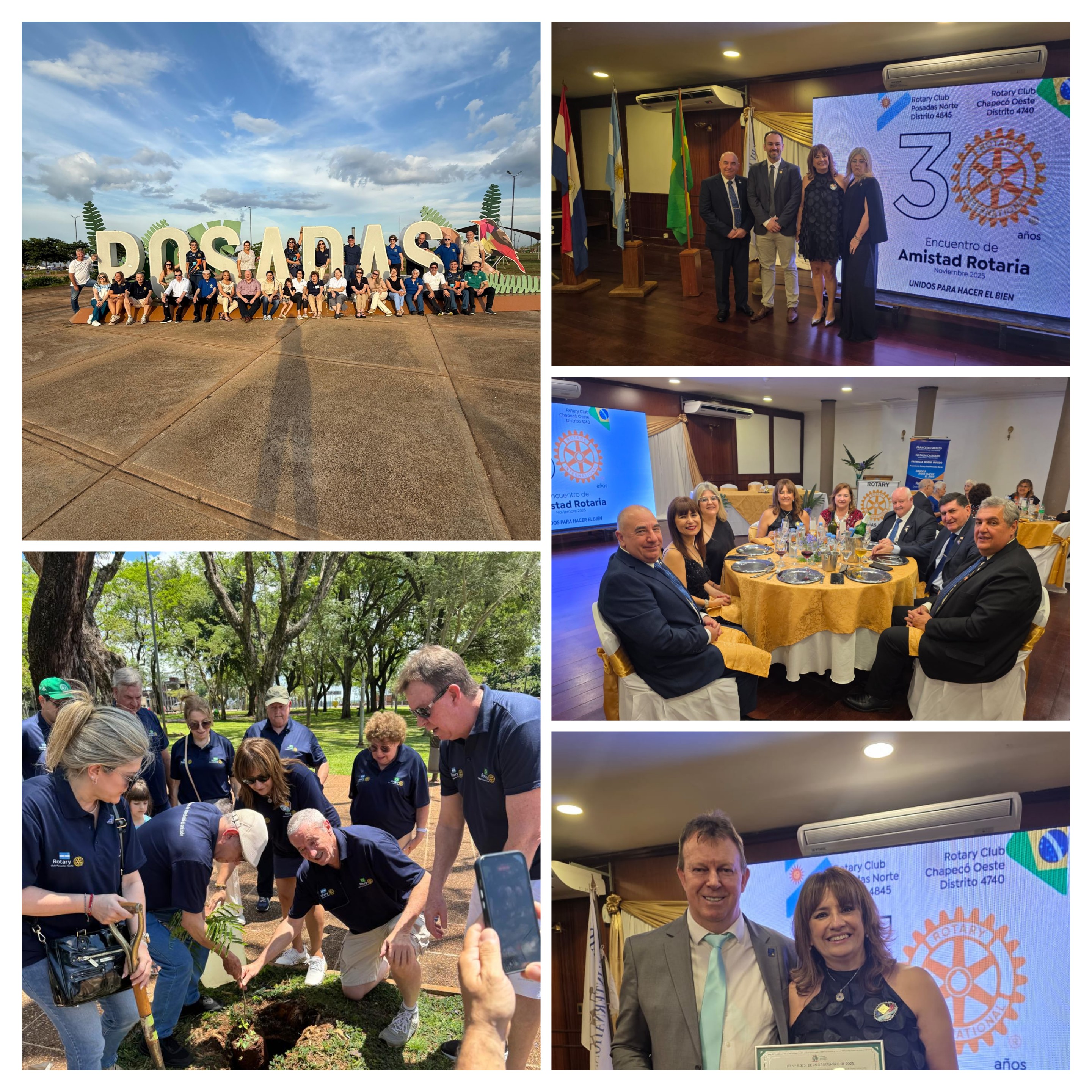 Treinta años de amistad rotaria entre Posadas Norte y Chapecó Oeste