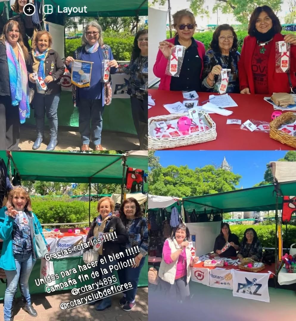 Exposición de Polio Plus en la feria barrial