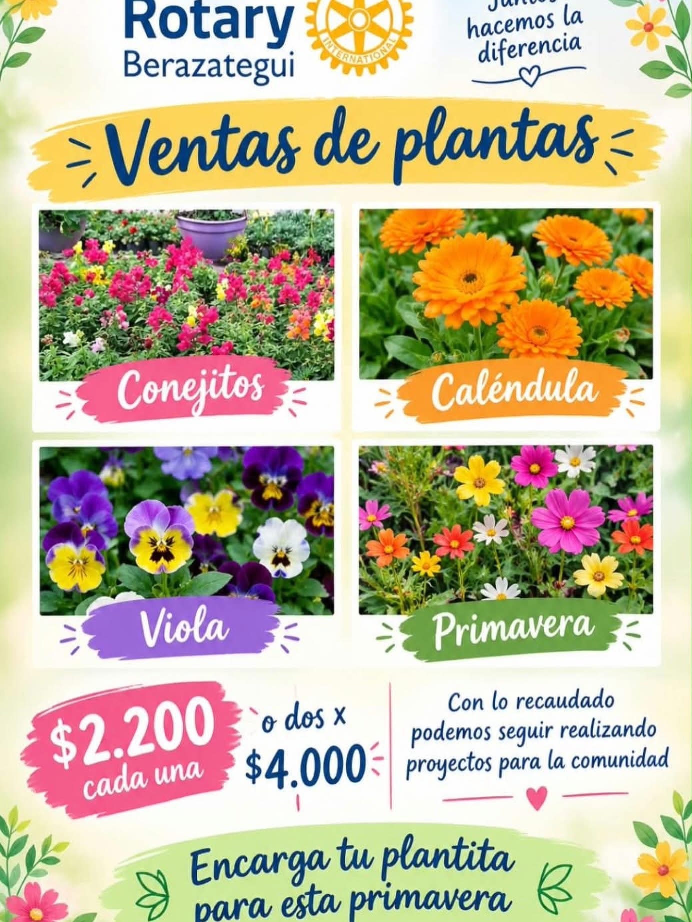 ROTARY CLUB BERAZATEGUI TE OFRECE EL PERFUME DE UNA FLOR....!!!!